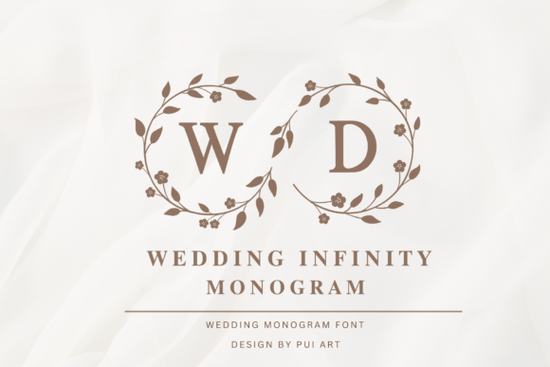 Wedding Infinity Monogram Font